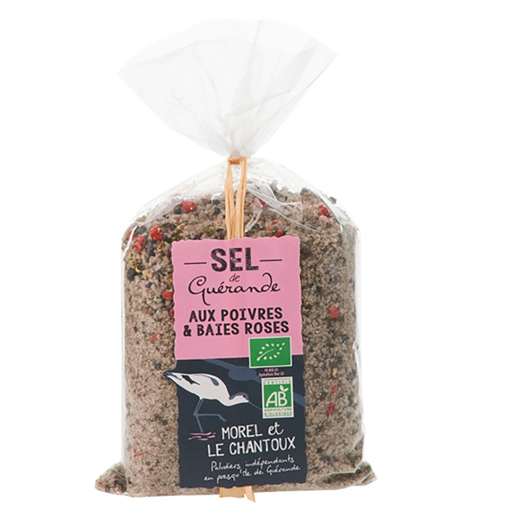 Sel de Guérande IGP aux poivres et baies roses 250g Sachet Le Sel