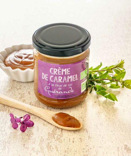 Crème de caramel à la fleur de sel de Guérande bio de l'atelier du sel